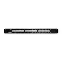 Qoltec patch panel RACK | 48V | 24 ports | Passive PoE injector | Black