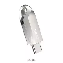 Hoco 64GB USB 3.0 Flash Drive (USB-A + USB-C) UD8 Nickel