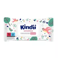 Kindii Baby wet wipes Sensitive 60 pcs. pop-up