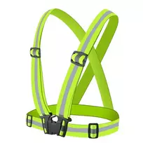 Hurtel Adjustable reflective harness for a running bike - yellow