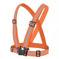 Hurtel Adjustable reflective harness for a running bike - orange