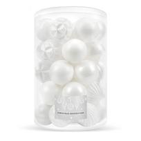 Kalėdinių eglutės žaisliukų rinkinys Springos CA0878, 30 vnt., 8 cm