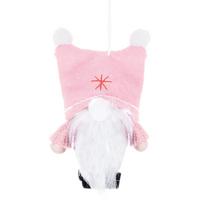 Kalėdinė dekoracija Springos, nykštukas, rožinė, CA0627, 8 cm