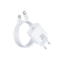 Įkroviklis Remax RP-U71 30W GaN USB-C + USB-C to USB-C cable 1.0m baltas
