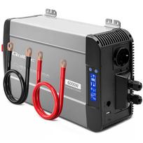 Qoltec  Przetwornica napięcia Pure Sine Wave | 12V na 230V | 3000/6000W | UPS BYPASS | LCD | USB | USB-C | Kompatybilna z LiFePO4 GEL AGM | 52698  | 5901878526980