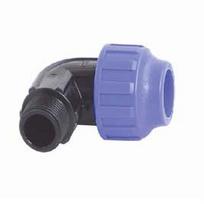 Vandentiekio alkūnė STP Fittings Sia, 1 colis - Išorinis sriegis, Ø40 mm, 90 °, 16 Bar