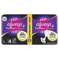 Always Platinum Secure Night Higieniniai įklotai 10ml intymios higienos priemonės