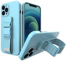 Telefono dėklas Hurtel Rope, Samsung Galaxy A22 4G, žydra sp.
