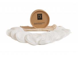 Pola Cosmetics Bamboo make-up tampons 10 pcs makiažo valymo kempinėlė