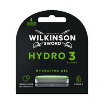 Wilkinson Sword Hydro 3 Black Edition replacement heads 4 pcs skustuvo galvutė
