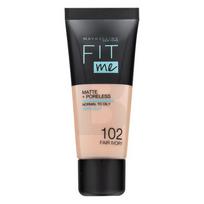 Maybelline Fit Me! Foundation Matte + Poreless 102 Fair Ivory 30ml dekoratyvinė kosmetika