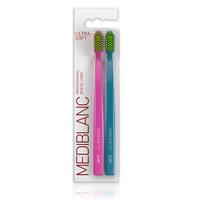 MEDIBLANC Ultra Soft Toothbrush Pink/Blue 2 pcs dantų šepetėlis