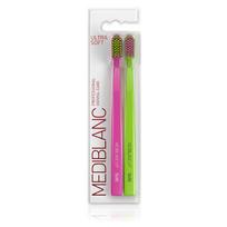 MEDIBLANC Ultra Soft Toothbrush Pink/Green 2 pcs dantų šepetėlis