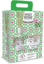 Sweet Home Collection Gift set of aroma diffuser with candle Pink Oleander lazdelės namų kvapui