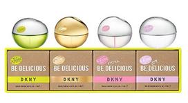 DKNY DKNY Be Delicious Women Giftset Edp 7ml/Extra Delicious Edp 7ml/Golden Delicious 7ml/100% Deicious Edp 7ml kvepalai