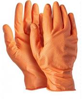 Pirštinės vienkartinės Active Gear Dext D3680, suaugusiems, oranžinė sp., 9/L, 50 vnt.