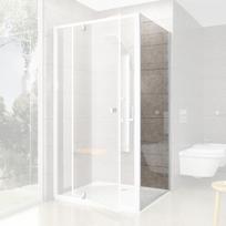 Dušo sienelė Ravak Pivot PPS-80, 80 cm x 190 cm, skaidri sp./balta sp./grūdintas