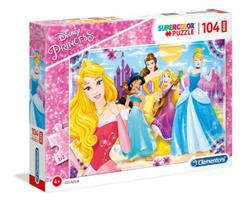 Dėlionė Clementoni Princesses 23714, 42 cm x 62 cm, 104 vnt., įvairių spalvų
