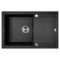 Virtuvinė plautuvė Laveo Megalo SBE_711T, Black, granitas, 78 cm x 50 cm x 17 cm, juoda sp.