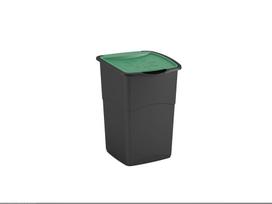 Rūšiavimo šiukšliadėžė Curver, 47 l, juoda sp./žalia sp.