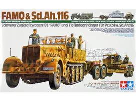 Vokiečių vilkikas FAMO su priekaba 1/35 plastikinis modelis
