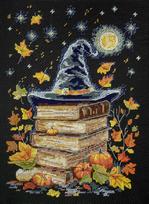 Siuvinėjimo kryželiu rinkinys „Magiški puslapiai“, juodas fonas 18x26