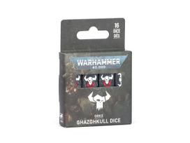 Warhammer 40K orkų Ghazghkull kauliukų rinkinys (16 vnt.)