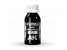 Juodas modelių gruntas su mikroužpildu aerografui, 100 ml