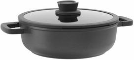 Keptuvė su dangčiu, su rankenomis BergHOFF Stone+, Ø 28 cm, aliuminis/stiklas/silikonas