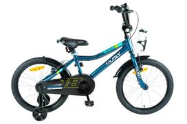 Vaikiškas dviratukas su papildomais ratukais, vaikų Gust Raser 8221, žalia sp., 18"