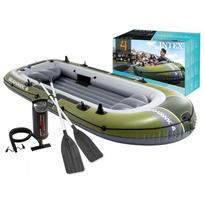 Pripučiama valtis, su priedais Intex Seahawk 4, 22 kg, 351 cm x 145 cm x 48 cm