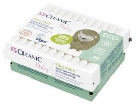 Kosmetiniai vatos pagaliukai, kūdikiams Cleanic Baby Eco, 60 vnt.