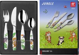Stalo įrankių vaikams rinkinys Zwilling Jungle, 3 m., nerūdijantysis plienas, sidabro sp./žalia sp.