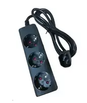 Eaton Power Quality 1010081 EATON OUTPUT CABLE IEC-SHUKO 10A C14 - 3x Schuko-Box