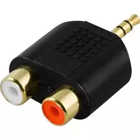 InLine 2 x RCA lizdas - 3,5 mm vyriškas adapteris