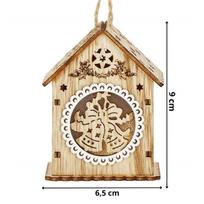Medinė eglutės dekoracija Springos 6,5 x 9 cm