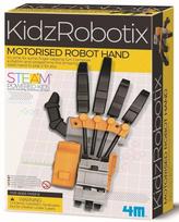 Edukacinis žaislas 4M KidzRobotix Motorised Robot Hand, sidabro sp./juoda sp./oranžinė sp.