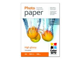 ColorWay Photo Paper, 100 sheets | High Glossy | 180 g/m | A4