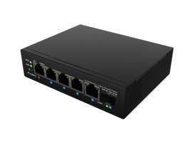 Lanberg Switch PoE 1xBT 3xAT SFP/ETH Din Unmanagment Fast Ethernet | ILFE-4P-1GE-1S-90