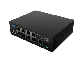 Lanberg Switch PoE 4xBT 4xAT SFP/ETH Din Unmanagment Fast Ethernet | ILFE-8P-1GE-1S-120 | Unmanaged | Din rail, Rack