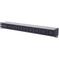 Intellinet 163613 Listwa zasilająca (PDU) Rack 19" 1U 8x gniazdo C19, 110-250V/16A, kabel 2m 163613