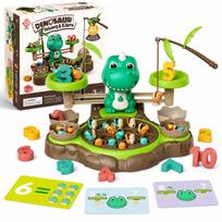 Interaktyvus žvejybos, balansavimo ir skaičiavimo žaidimais „Montessori dinozauriukas”