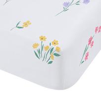 Baltos spalvos viengulė vaikų patalynė su guma 90x190 cm Bunny Tails Ditsy Flowers – Catherine Lansfield