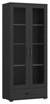 Vitrina ADRK Frazio, juoda sp., 40 cm x 80 cm x 186 cm
