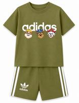 Komplektas berniukui su marškinėliais ir šortais „Adidas: Paw Patrol”, chaki
