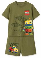 Komplektas berniukui su marškinėliais ir šortais „LEGO”, chaki