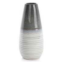 Dekoratyvinė vaza Viki 01, 39 cm, balta sp./pilka sp.