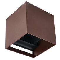 Sieninis lauko šviestuvas LED Line Lite Cube, 3W, LED, IP65, ruda sp., 10 cm x 10 cm