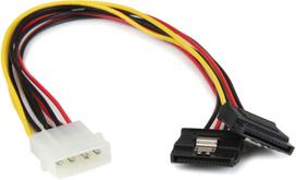 Kabelis StarTech LP4 to Sata Power PYO2LP4LSATA LP4 (4 pin; Large Drive Power), SATA Power (15 pin), 0.3 m, įvairių spalvų