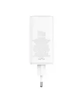 Sieninis įkroviklis GaN6 Pro 100W 2xUSB-A + 2xUSB-C QC PD su USB-C kabeliu 1m, baltas